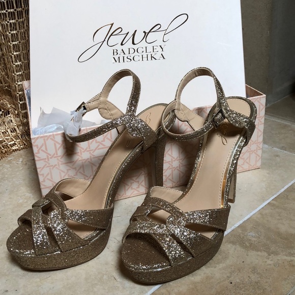 Badgley Mischka Glitter Heels- Size 7.5 - Picture 7 of 7